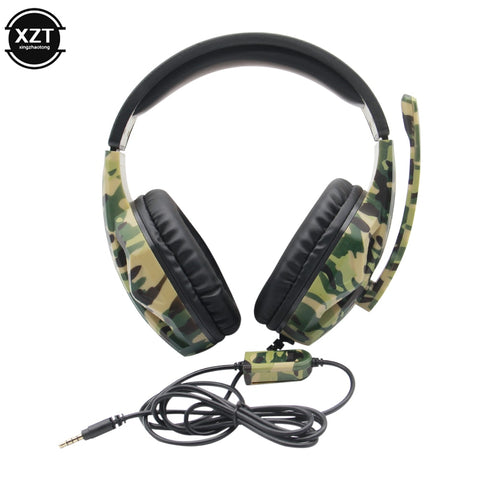 New Camouflage Gaming Headset 3.5mm AUX Jack - Costsold