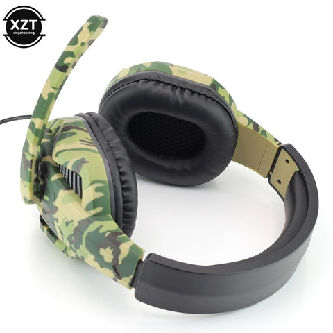 New Camouflage Gaming Headset 3.5mm AUX Jack - Costsold