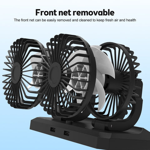 360 Degree Adjustable Car Air Conditioner Wind-enhanced Fan